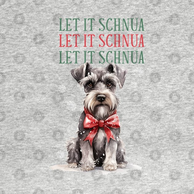 Christmas Schnauzer Pun by Chromatic Fusion Studio